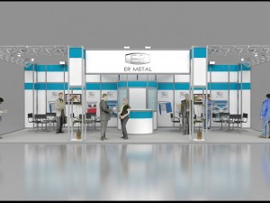 er metal exhibition stand design Model 3D