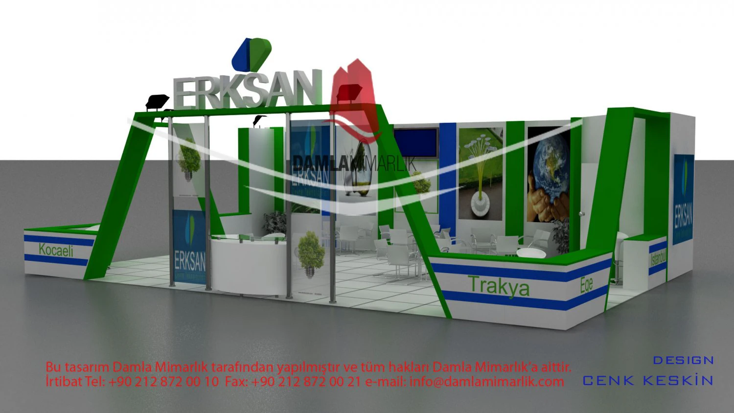 erksan exhibition stand design 3D Model .c4d .max .obj .3ds .fbx .stl .blend