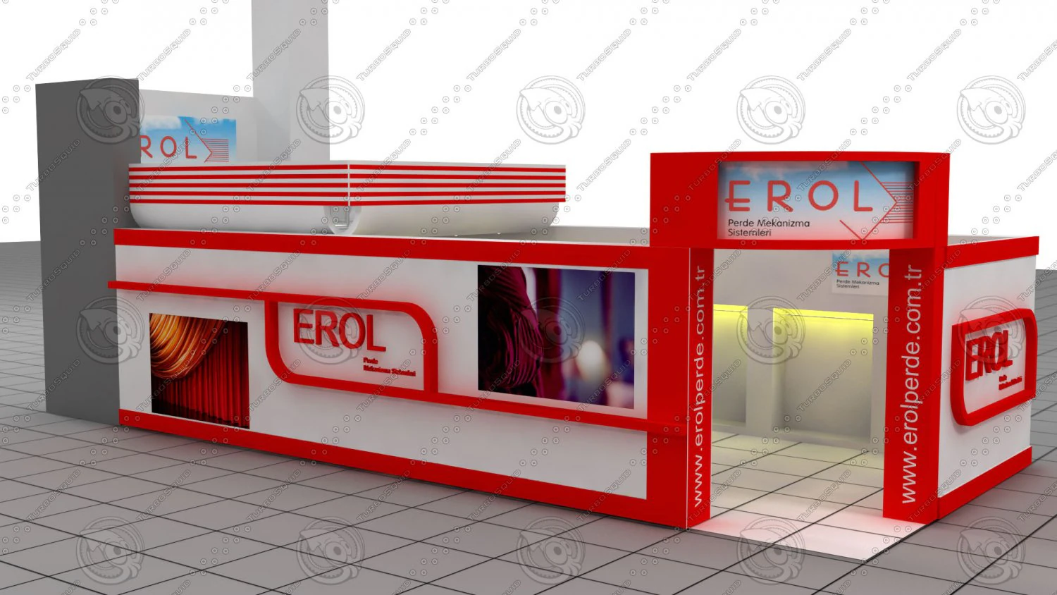 erol exhibition stand design 3D Model .c4d .max .obj .3ds .fbx .stl .blend 