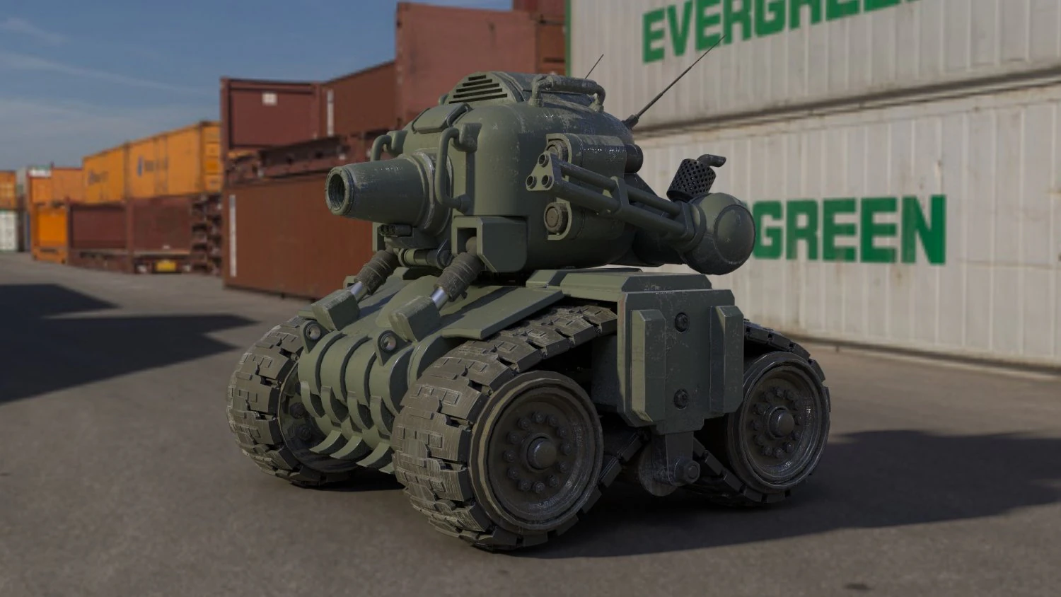 tank war 3D Model .c4d .max .obj .3ds .fbx .stl .blend 
