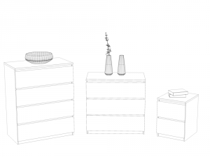 ikea malm chest 3D Model