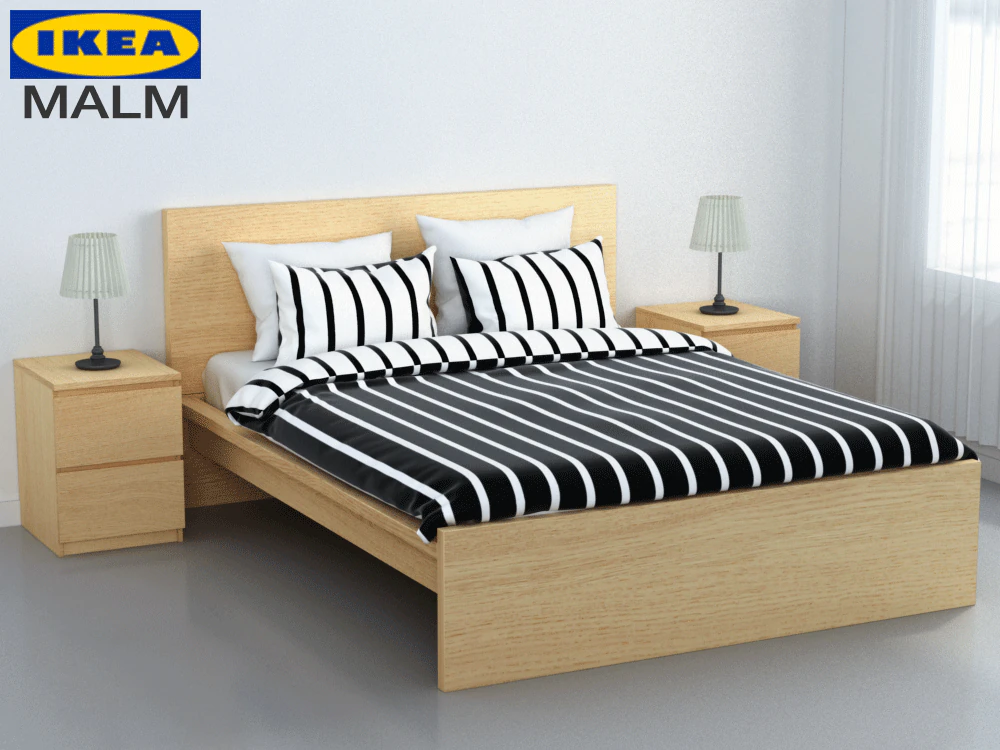 bed malm ikea 3D Model .c4d .max .obj .3ds .fbx .stl .blend 