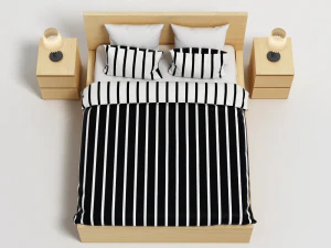 bed malm ikea 3D Model