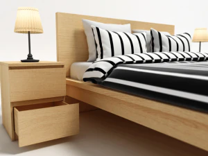 bed malm ikea 3D Model