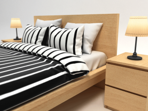 bed malm ikea 3D मॉडल