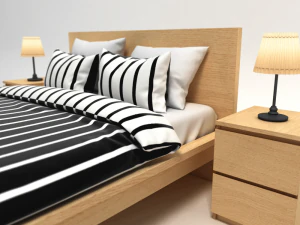 bed malm ikea 3D Model