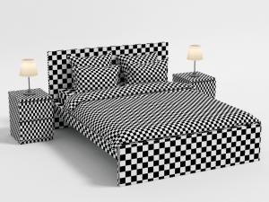 bed malm ikea 3D मॉडल