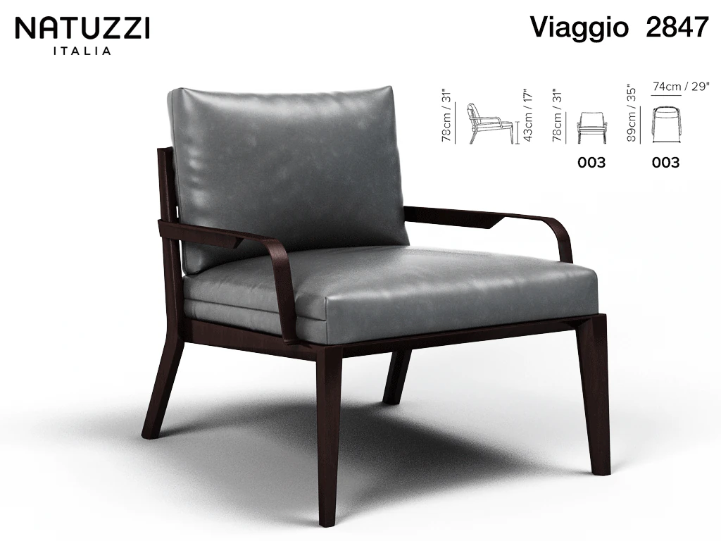 armchair viaggio natuzzi 3D Model .c4d .max .obj .3ds .fbx .stl .blend 