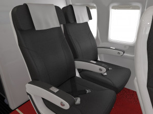 airplane cabin 109 seats 3D 모델