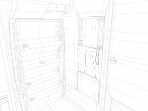 airplane cabin 109 seats 3D 모델