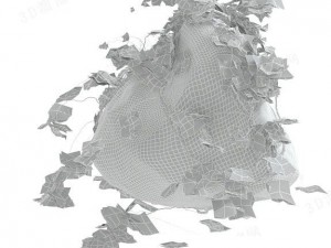 stone with leaves Modèle 3D