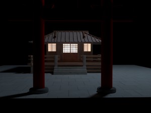 shine temple japan Modèle 3D