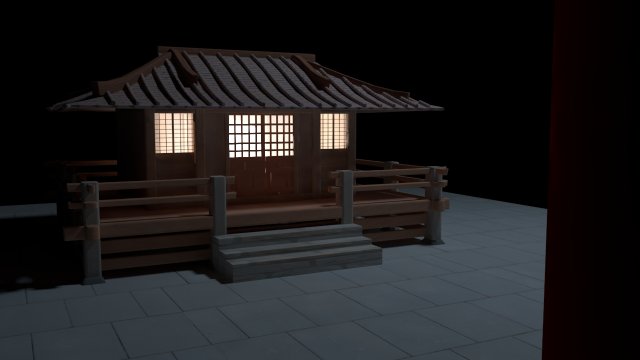 shine temple japan Modèle 3D .c4d .max .obj .3ds .fbx .stl .blend