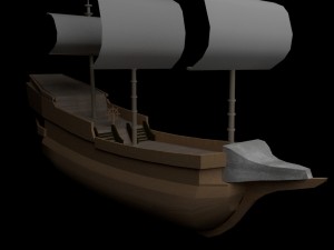 toy ship lowpolygon 3D Model