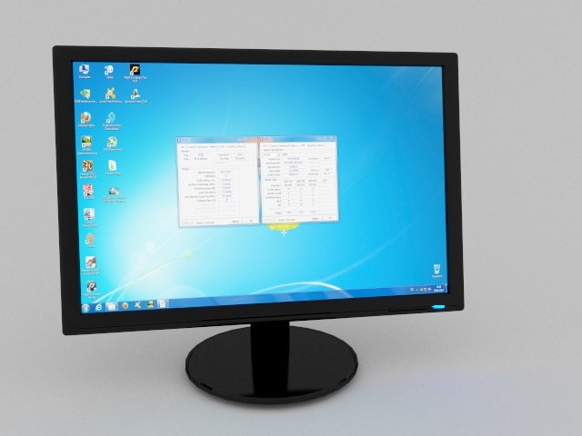 monitor Model 3D .c4d .max .obj .3ds .fbx .stl .blend 