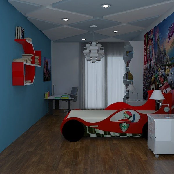 kids room realistic 3D Model .c4d .max .obj .3ds .fbx .stl .blend