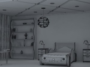 kids room realistic 3D-Modell