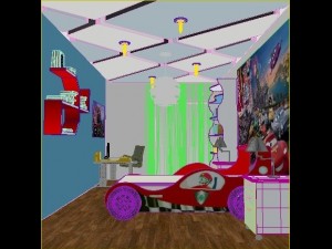 kids room realistic 3D-Modell