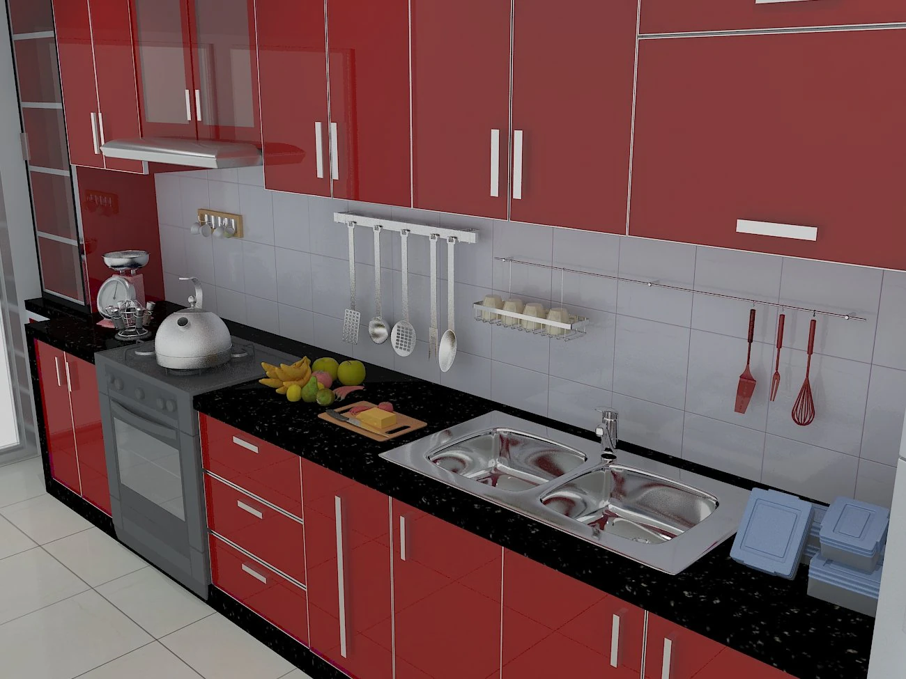 kitchen design 3d 3D Model .c4d .max .obj .3ds .fbx .stl .blend 