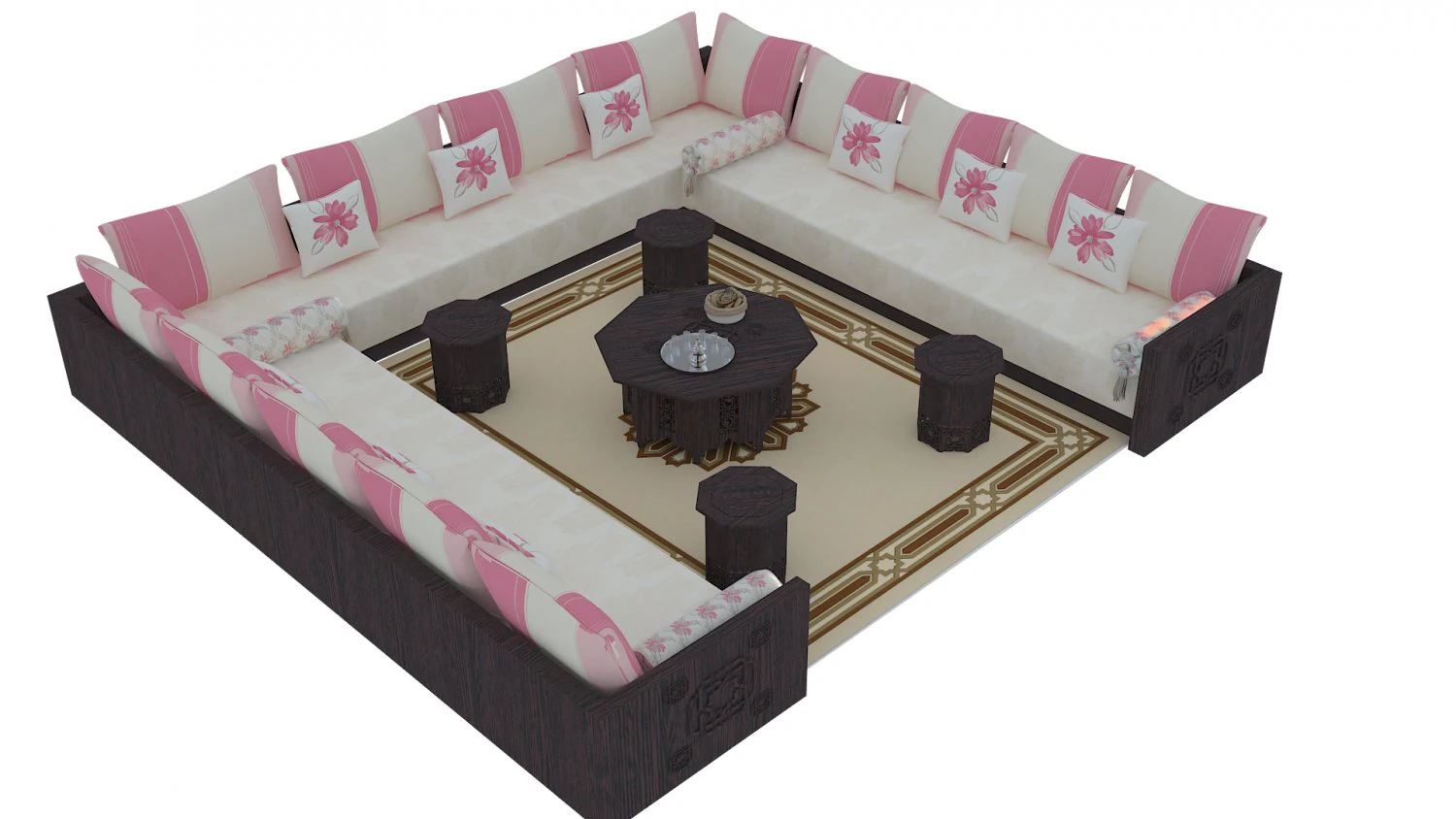 moroccan lounge 3d 3D Model .c4d .max .obj .3ds .fbx .stl .blend 