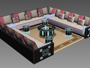 moroccan lounge 3d 3D Модель