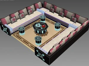 moroccan lounge 3d 3D Model