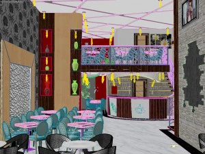 cafe restaurant interior design 3D Model