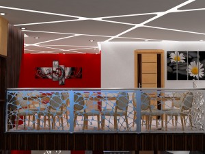 cafe restaurant interior design Modelo 3D