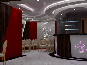 cafe restaurant interior design Modelo 3D