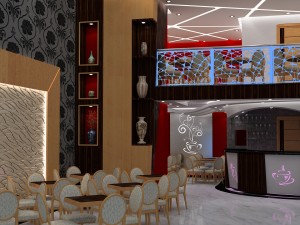 cafe restaurant interior design Modelo 3D