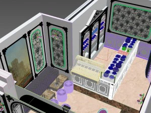 cafe pastry design 3d 3D Model