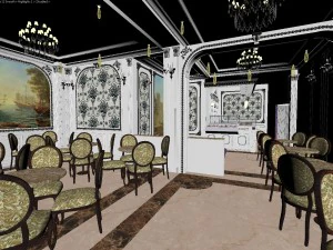 cafe pastry design 3d 3D Model