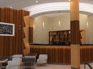 cafe restaurant interior design 3D Model