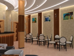 cafe restaurant interior design Modelo 3D