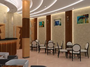 cafe restaurant interior design 3D Model