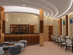 cafe restaurant interior design 3D Модель