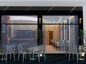 cafe restaurant interior design Modelo 3D