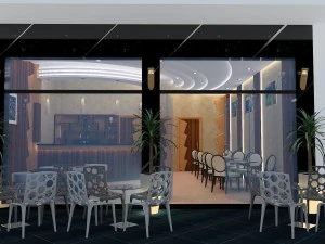 cafe restaurant interior design 3D Model