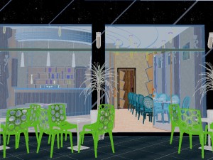 cafe restaurant interior design Modelo 3D