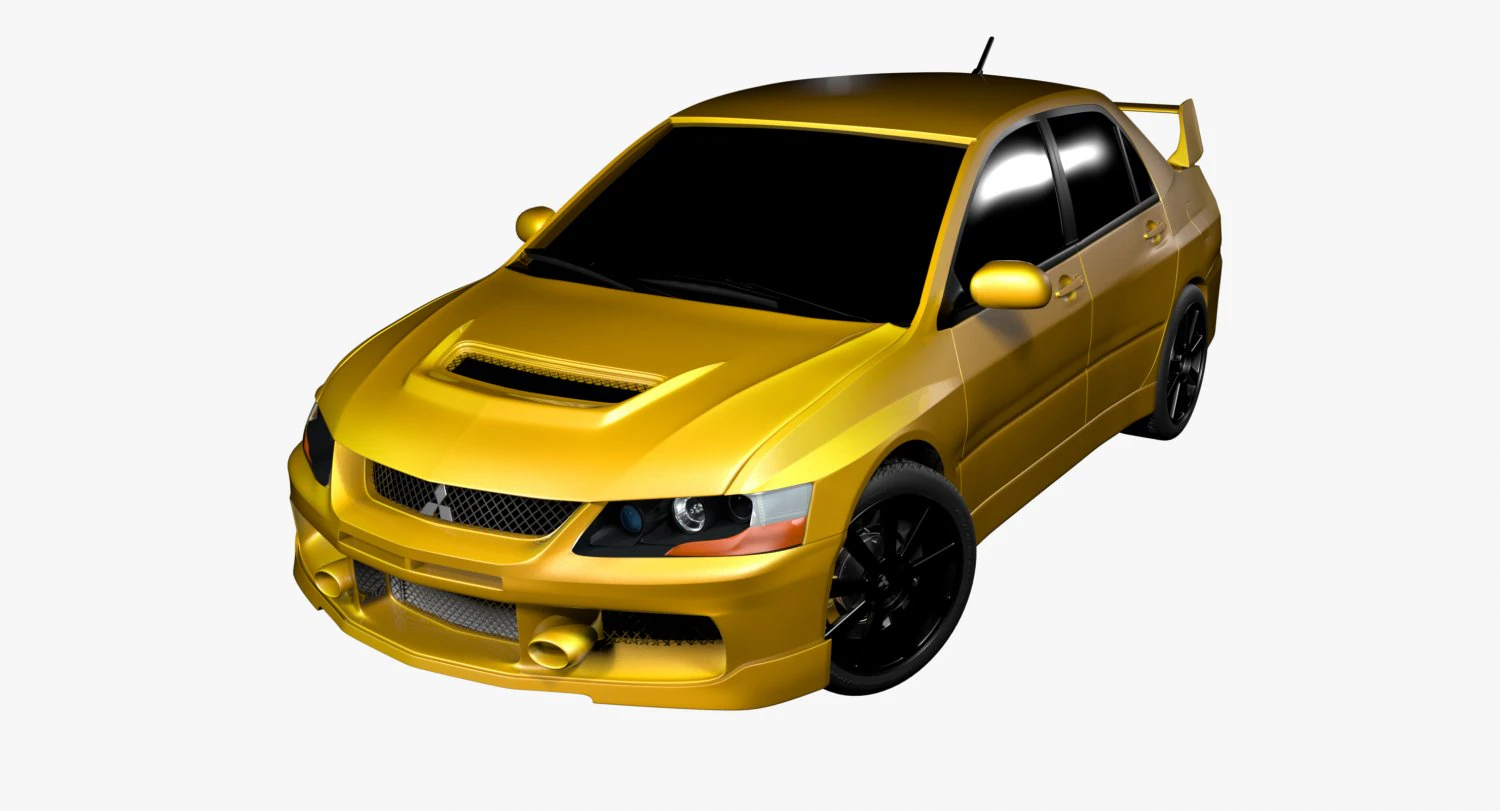 mitsubishi lancer evo ix 3D Model .c4d .max .obj .3ds .fbx .stl .blend 