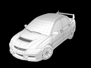mitsubishi lancer evo ix Model 3D