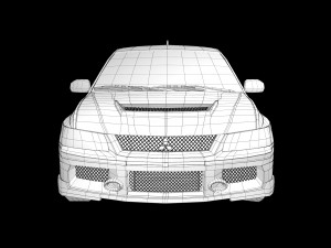 mitsubishi lancer evo ix Model 3D