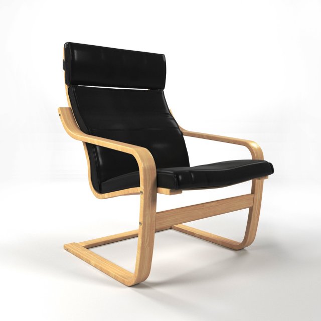 ikea pong chair 3D Model .c4d .max .obj .3ds .fbx .stl .blend 