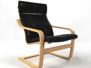 kursi ikea poang Model 3D