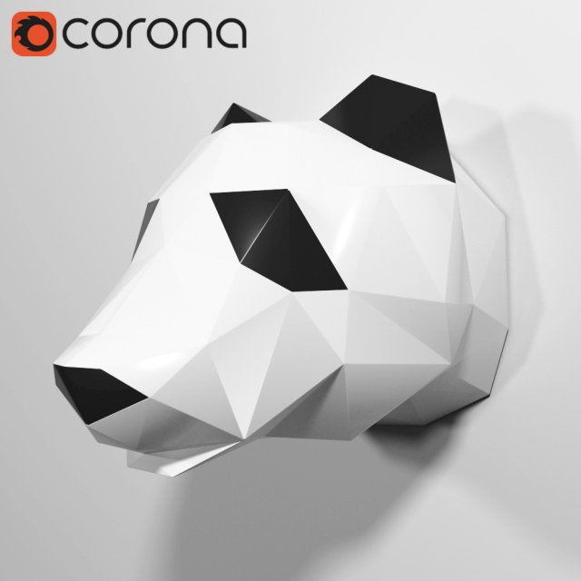 panda polygonal 3D Model .c4d .max .obj .3ds .fbx .stl .blend 
