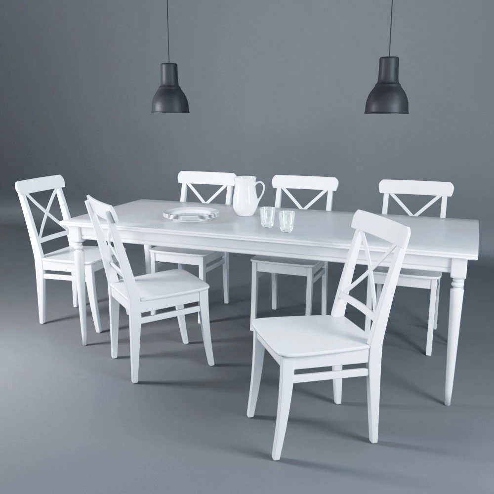 set in the living room 3D Model .c4d .max .obj .3ds .fbx .stl .blend 