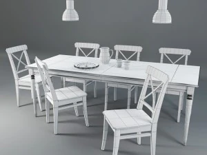 set in the living room 3D Model