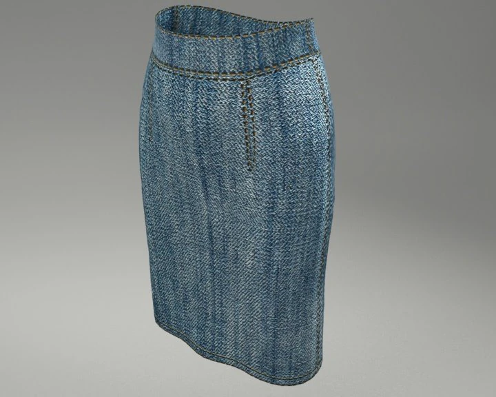 basic skirt 3D Model .c4d .max .obj .3ds .fbx .stl .blend 