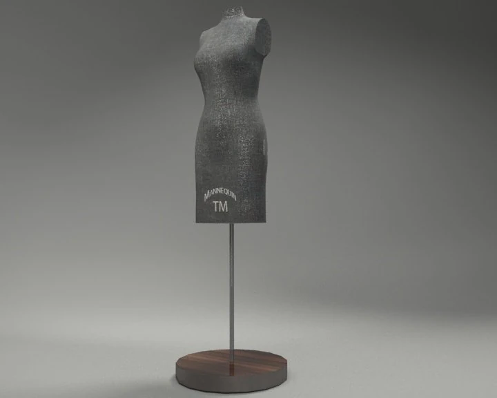 sewing mannequin stand size 38 3D Model .c4d .max .obj .3ds .fbx .stl .blend