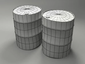old rusty barrels 3D Model